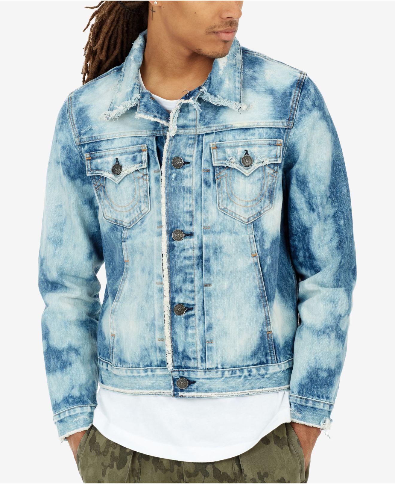 Lyst True Religion Dylan Bleach Splatter Destroyed Denim Trucker True Religion
