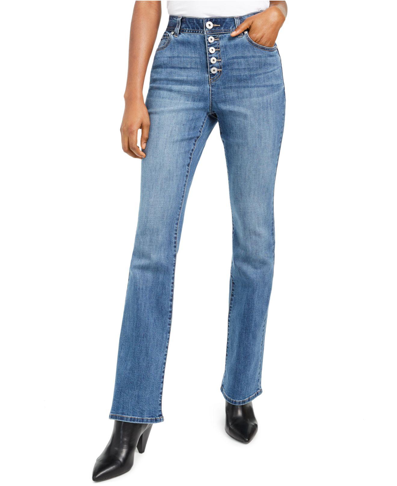 Womens button fly bootcut jeans Clearance
