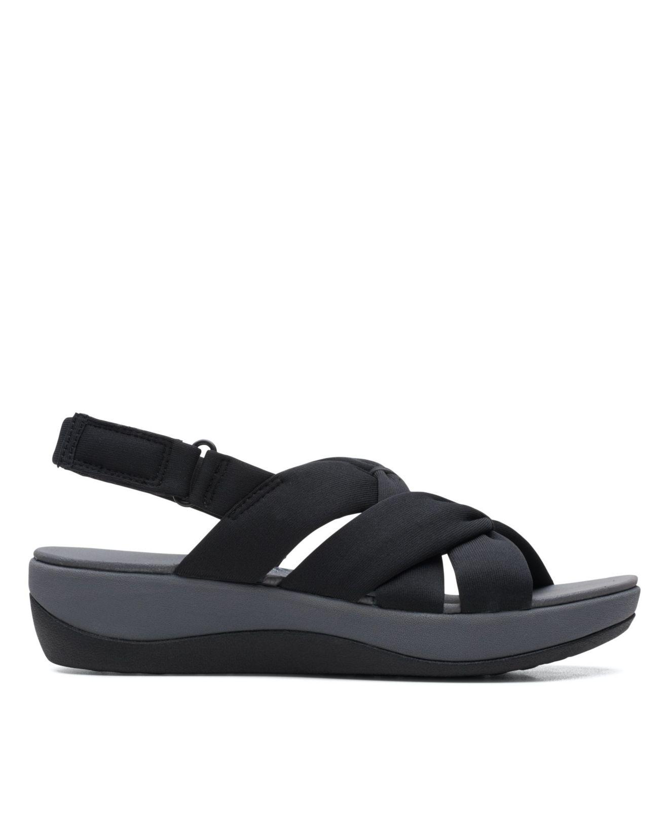 Clarks Cloudstepper Arla Meg Sandals in Black | Lyst