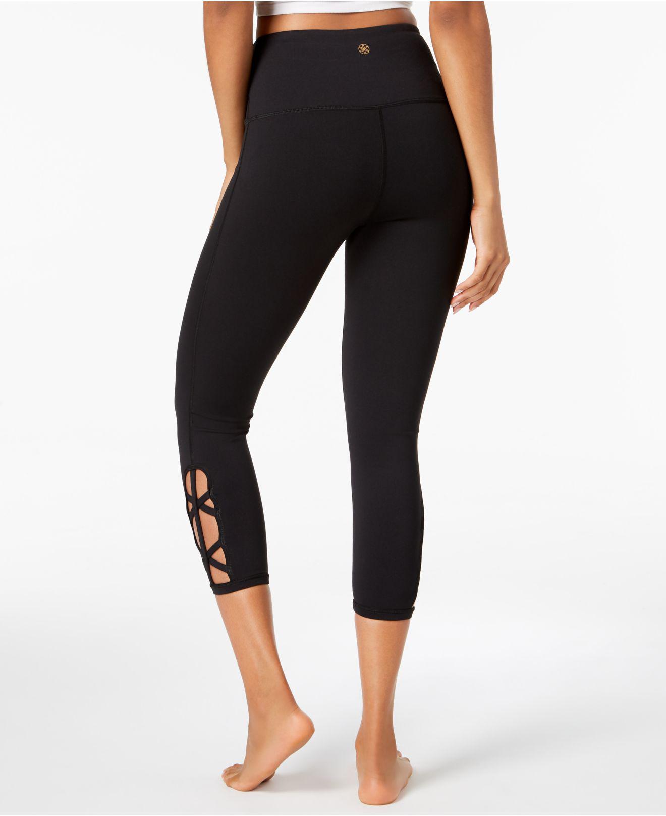 Gaiam Om High-rise Cutout Capri Yoga Leggings in Black