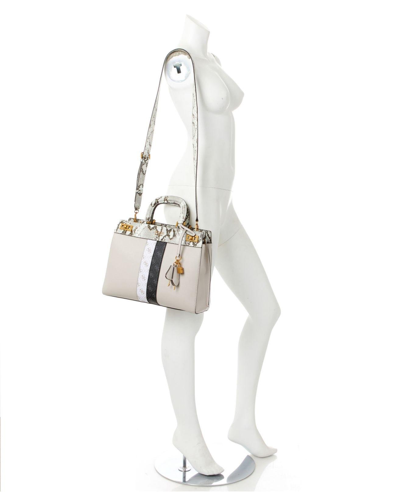 GUESS Bag KATEY LUXURY SATCHEL, BGW, One Size : : Fashion