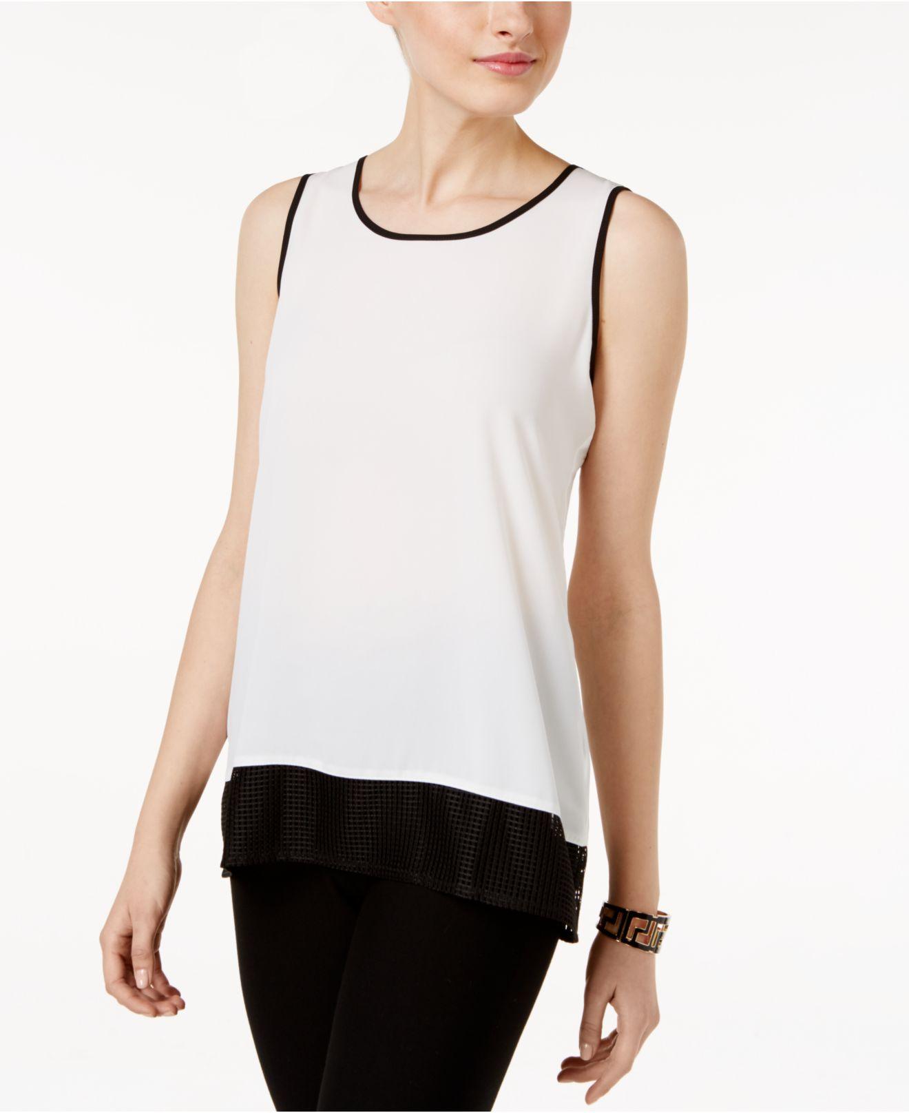 Lyst Cable & Gauge Contrasttrim Tank Top in White