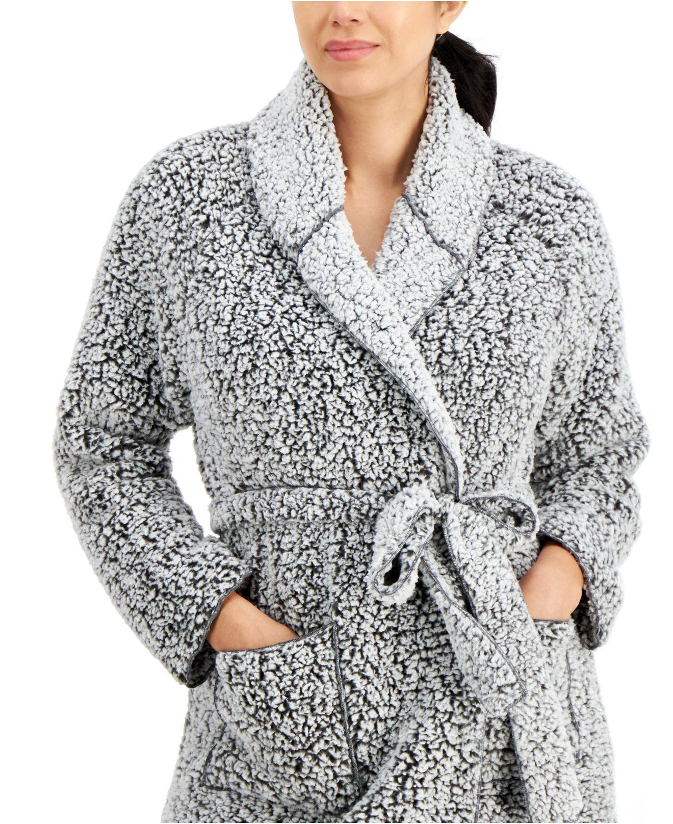 Greystone Solid Long Sleeve Fleece Sleep Top
