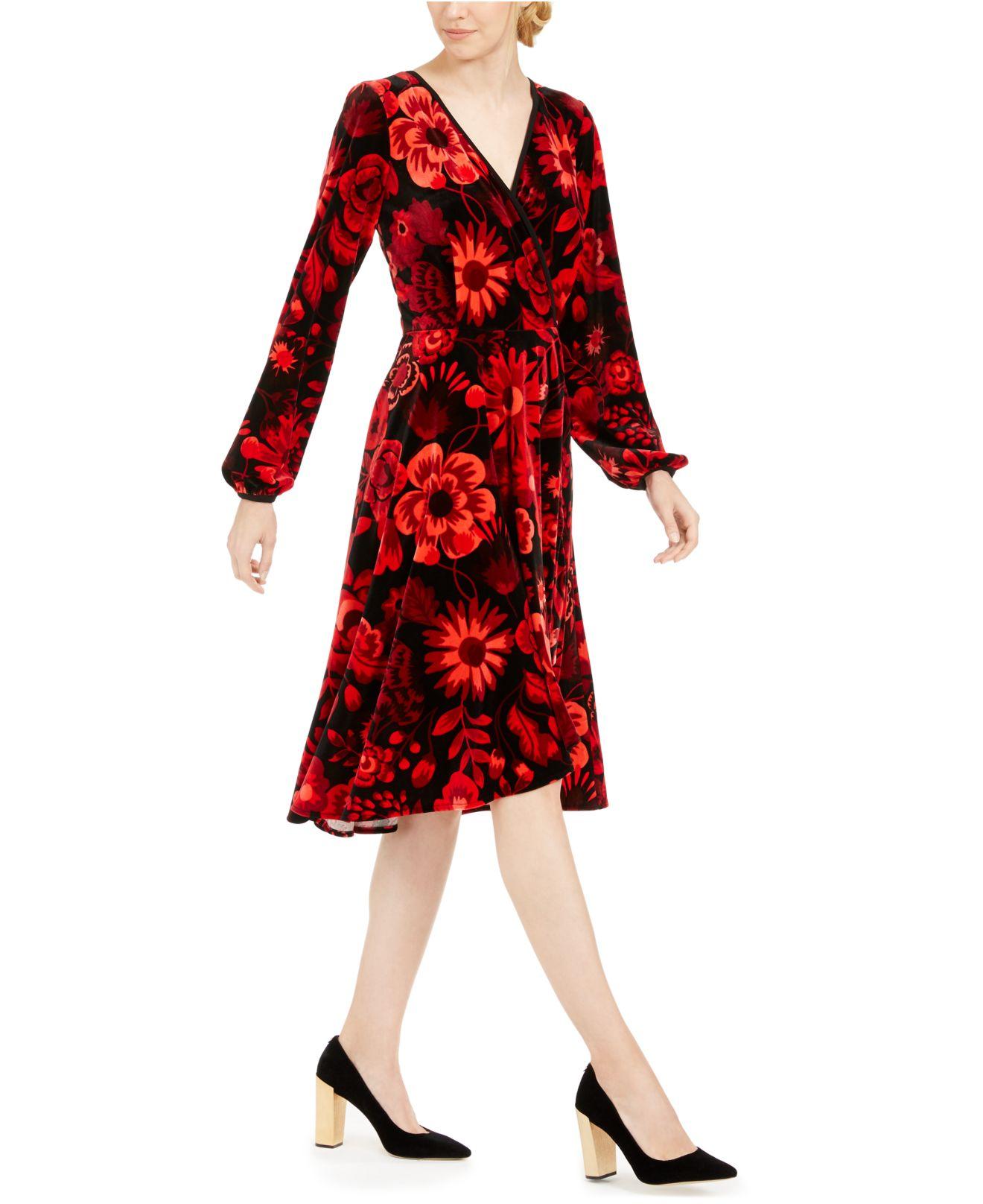 velvet surplice dress