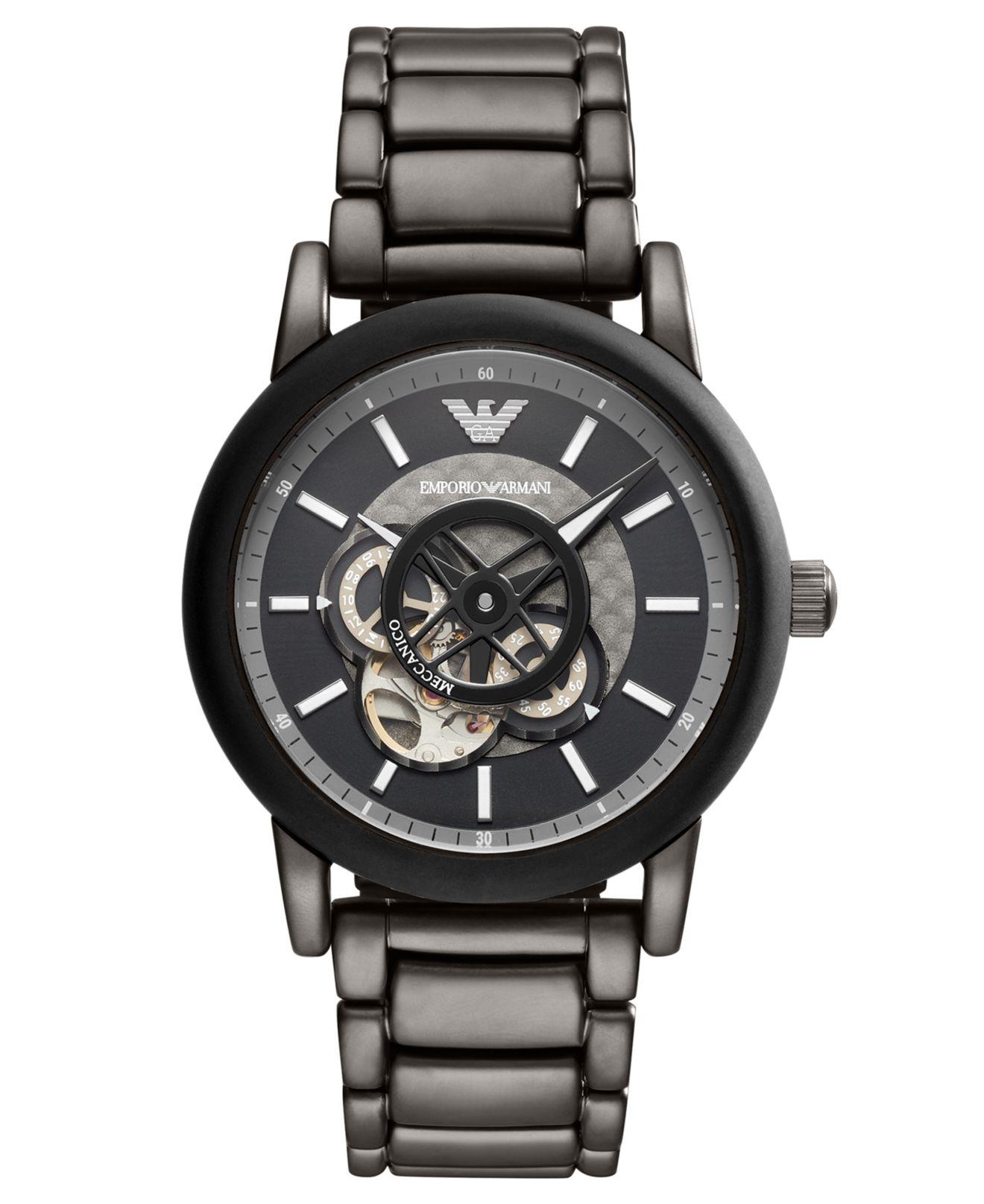 emporio armani gunmetal watch