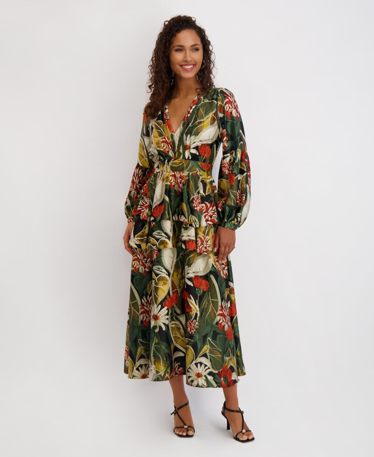 bubble long sleeve dress Orange Long Sleeve Bubble Hem Dress