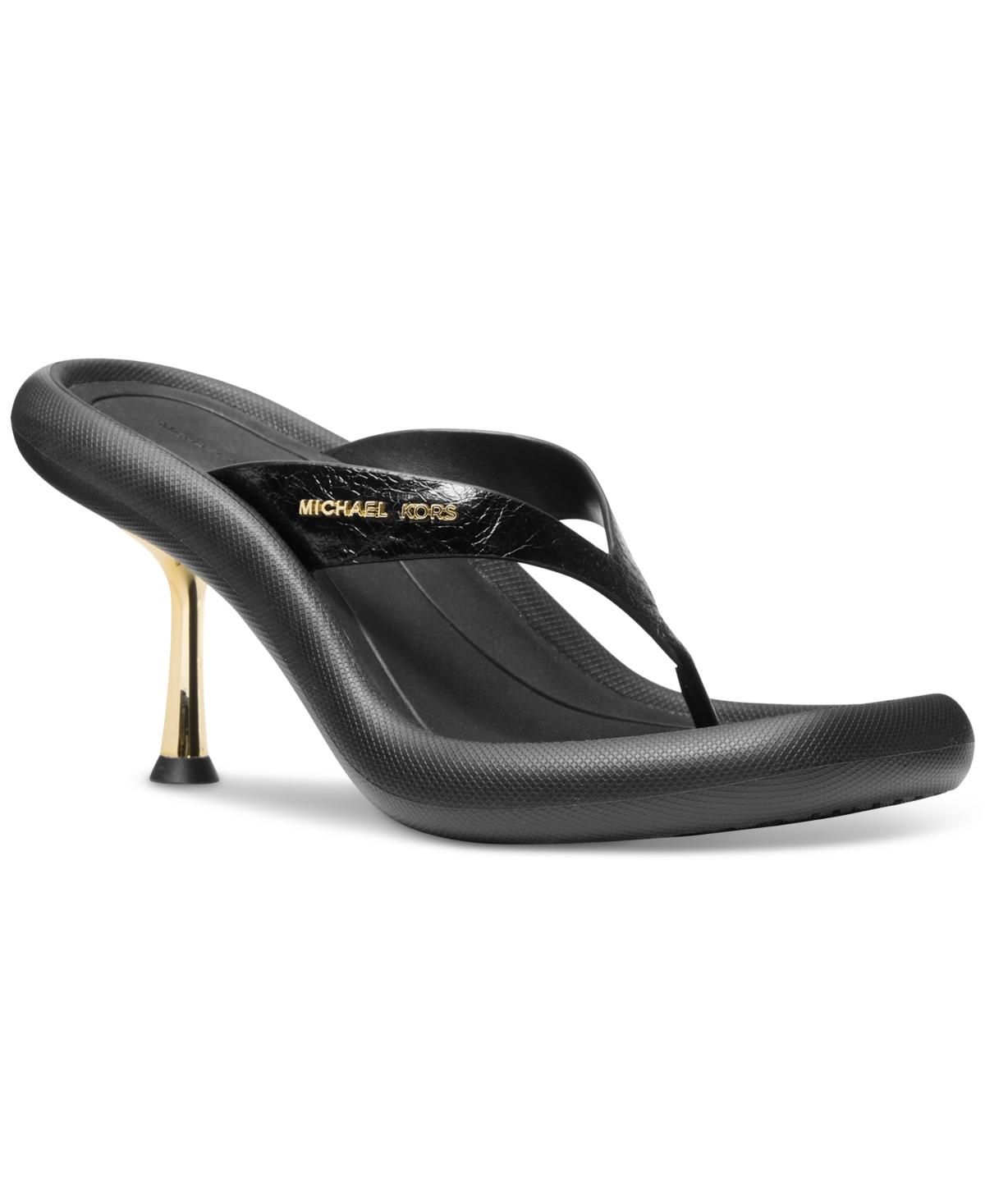 Michael Kors Splash Dress Sandals in Black | Lyst