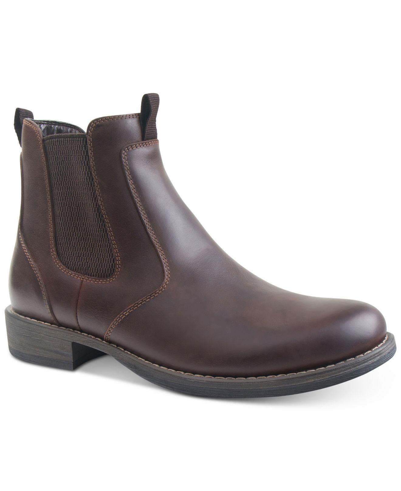 Eastland Leather Men's Daily Double Chelsea Boots in Dark Brown (Brown ...