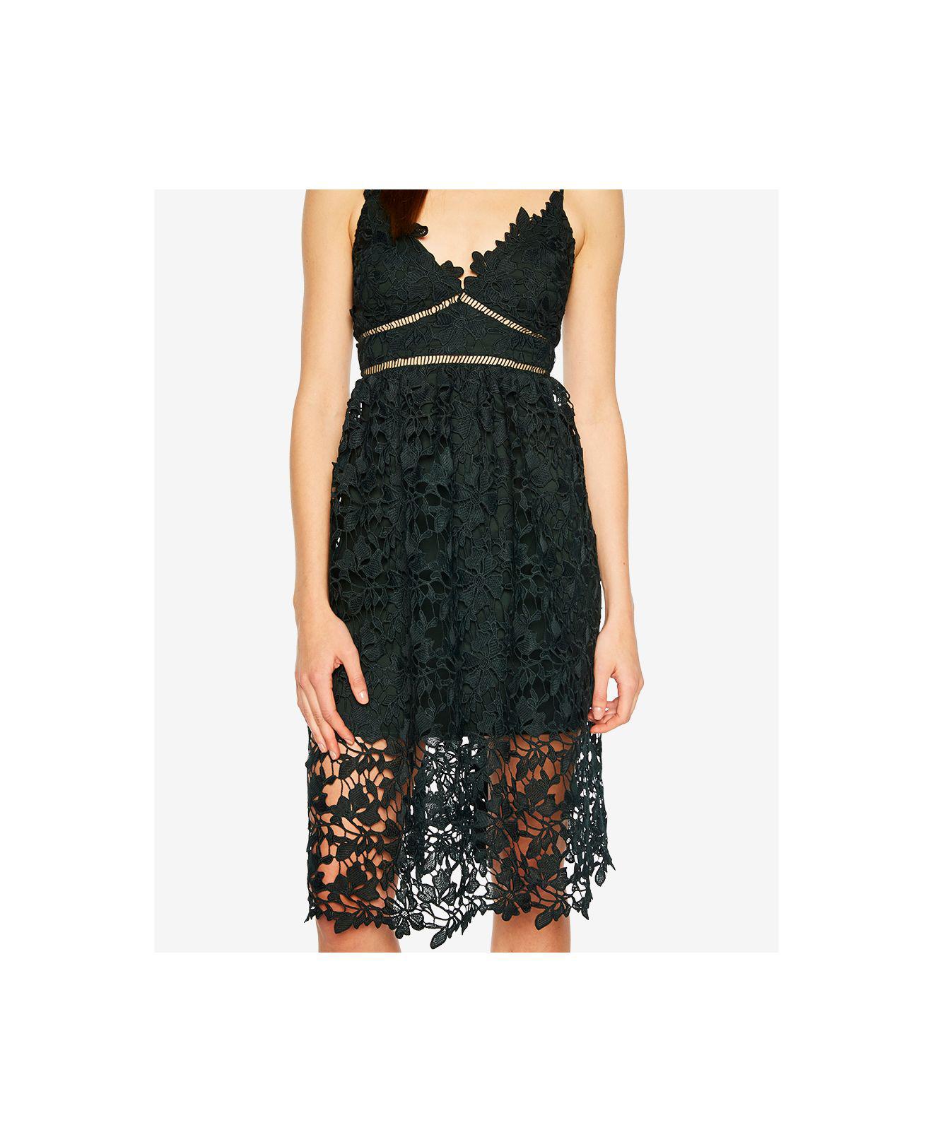 bardot sonya lace fit & flare dress