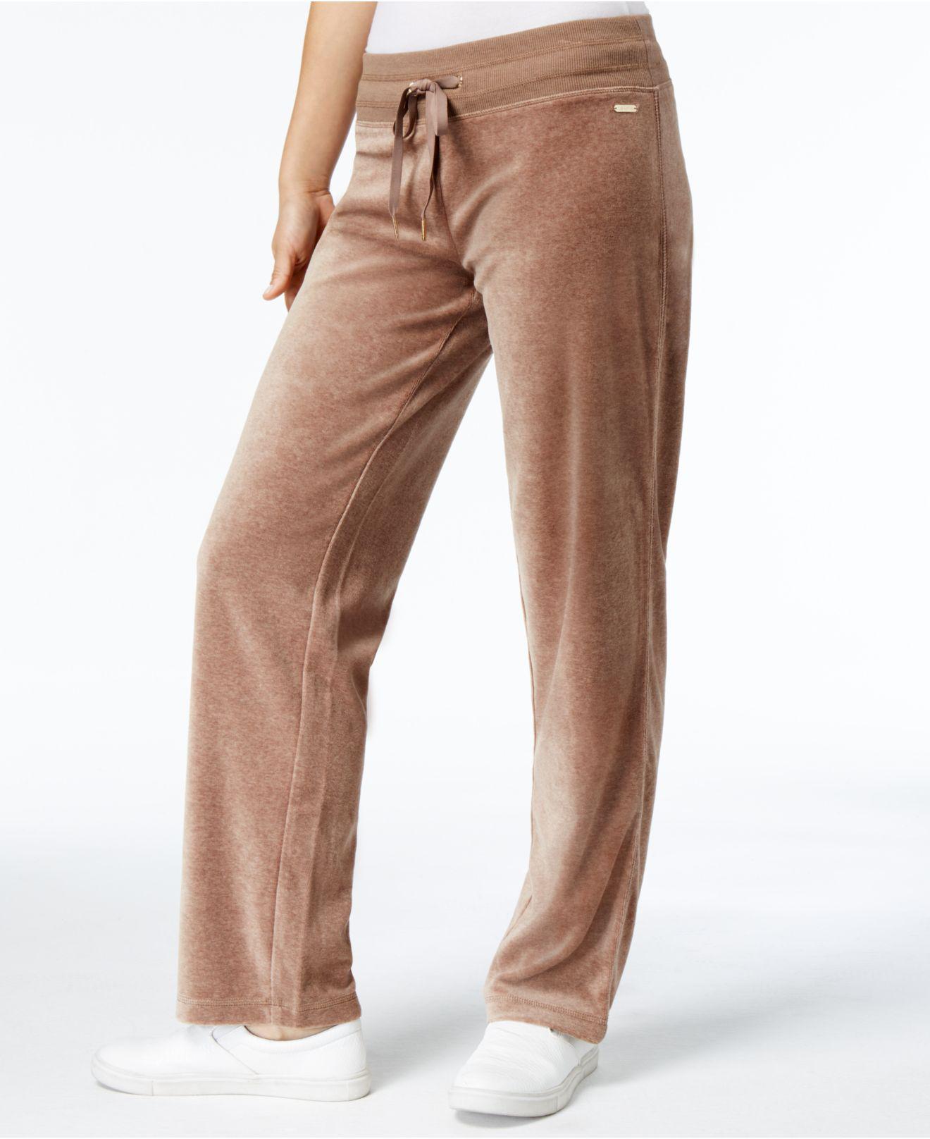 calvin klein velour jogger pants
