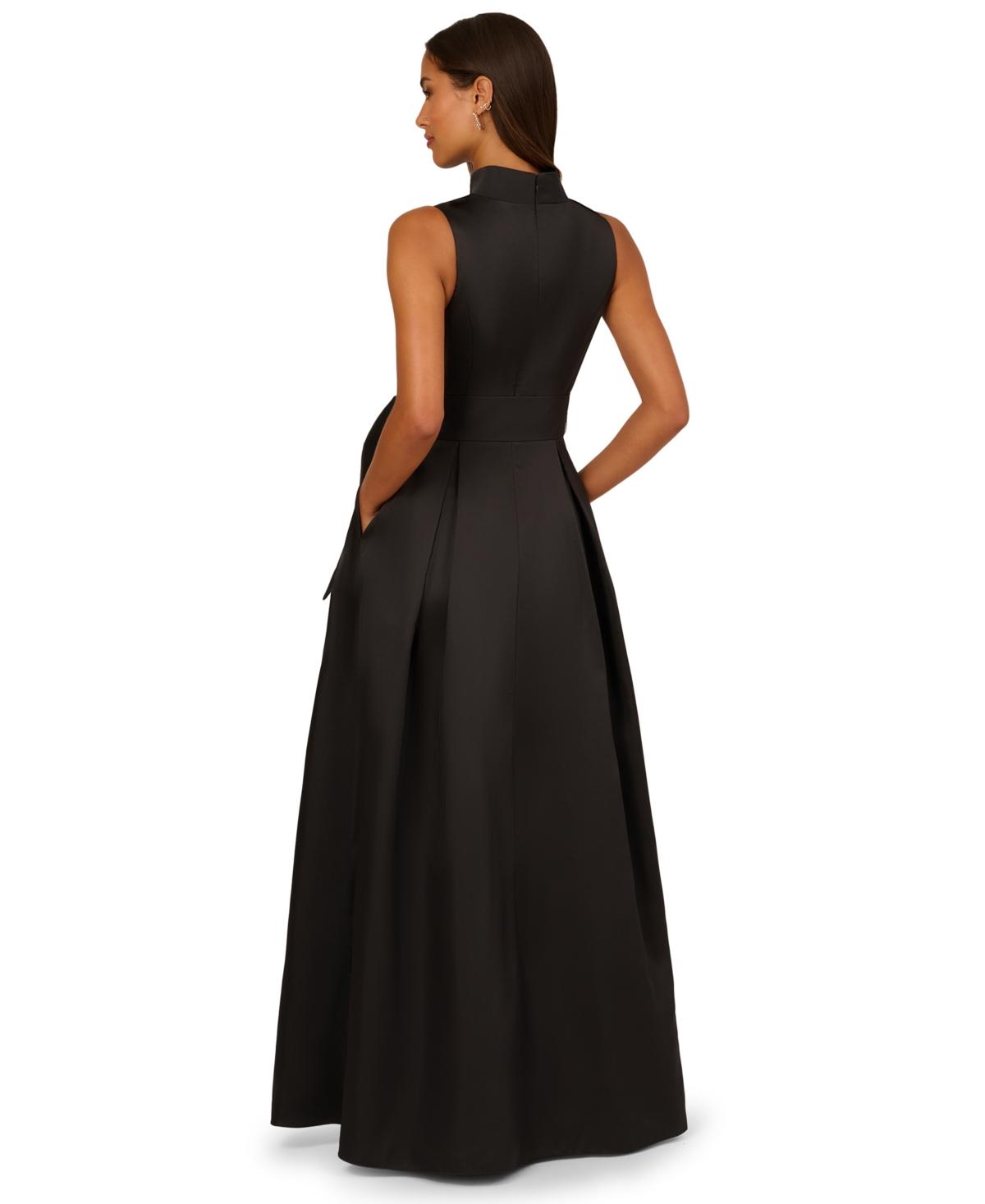 Adrianna Papell Sleeveless Notch Front Dress in Black | Lyst Adrianna Papell Sleeveless Notch Front Dress in Black | Lyst
