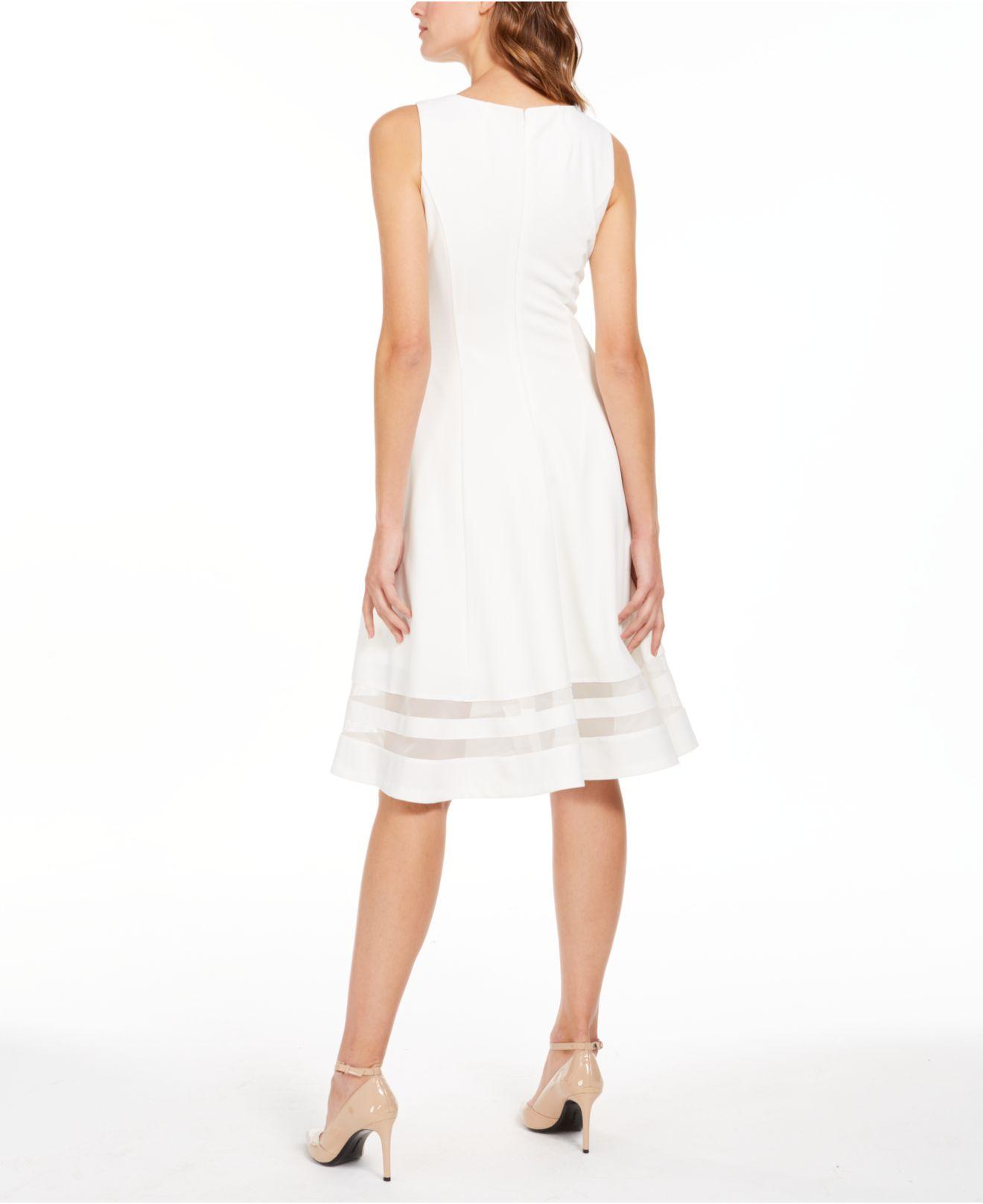calvin klein illusion trim fit and flare