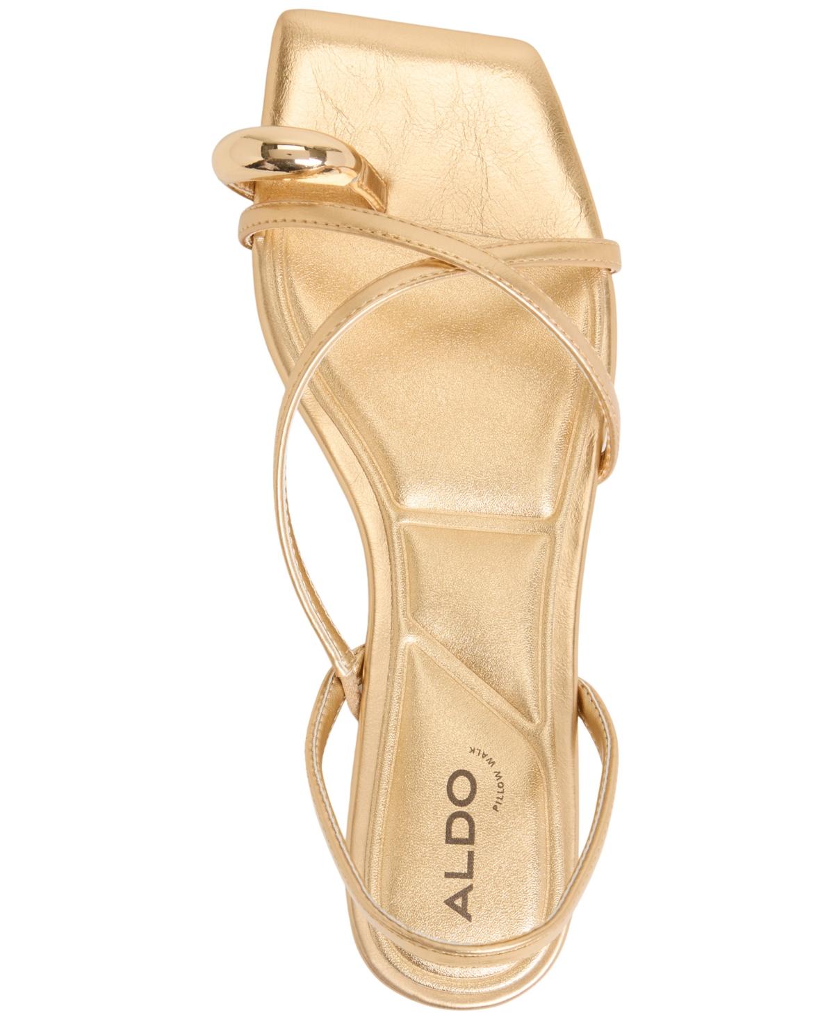 ALDO Synthesa Strappy Toe-ring Flat Sandals in Metallic | Lyst