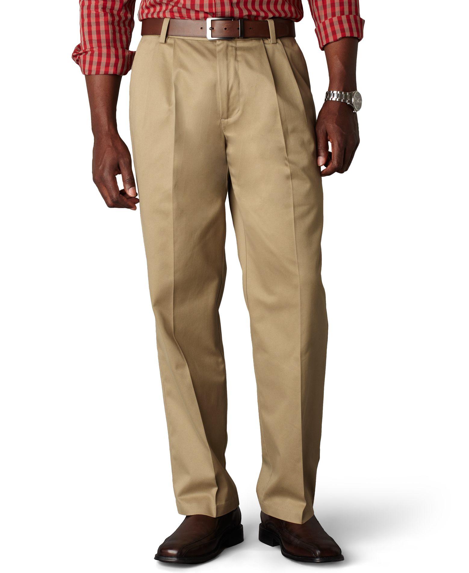 Dockers Cotton Signature Khaki Classic Fit Pleated Pants, Limited ...