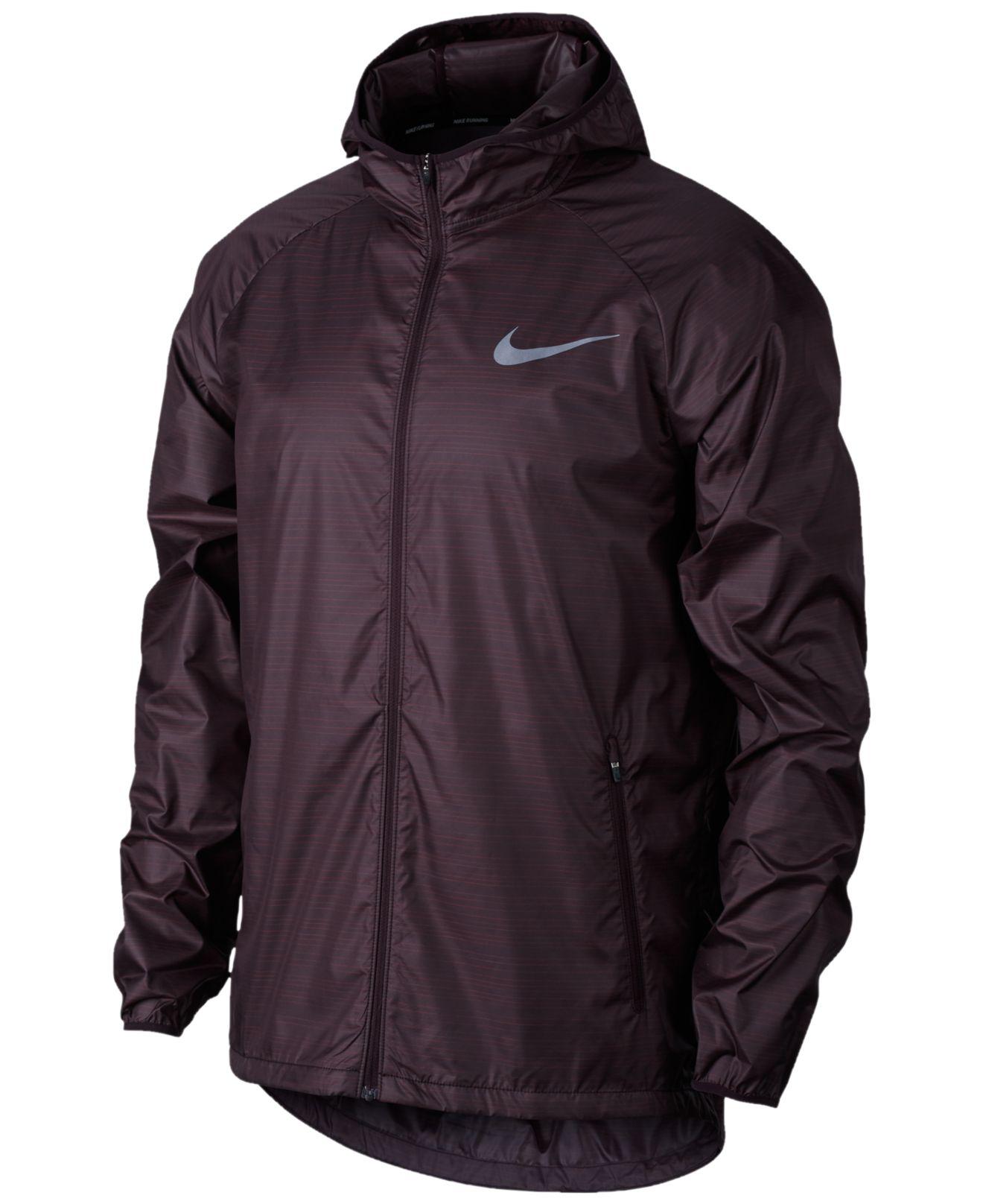Nike Synthetic Men's Essential Hooded Water-resistant Running Jacket in Purple for Men - Lyst