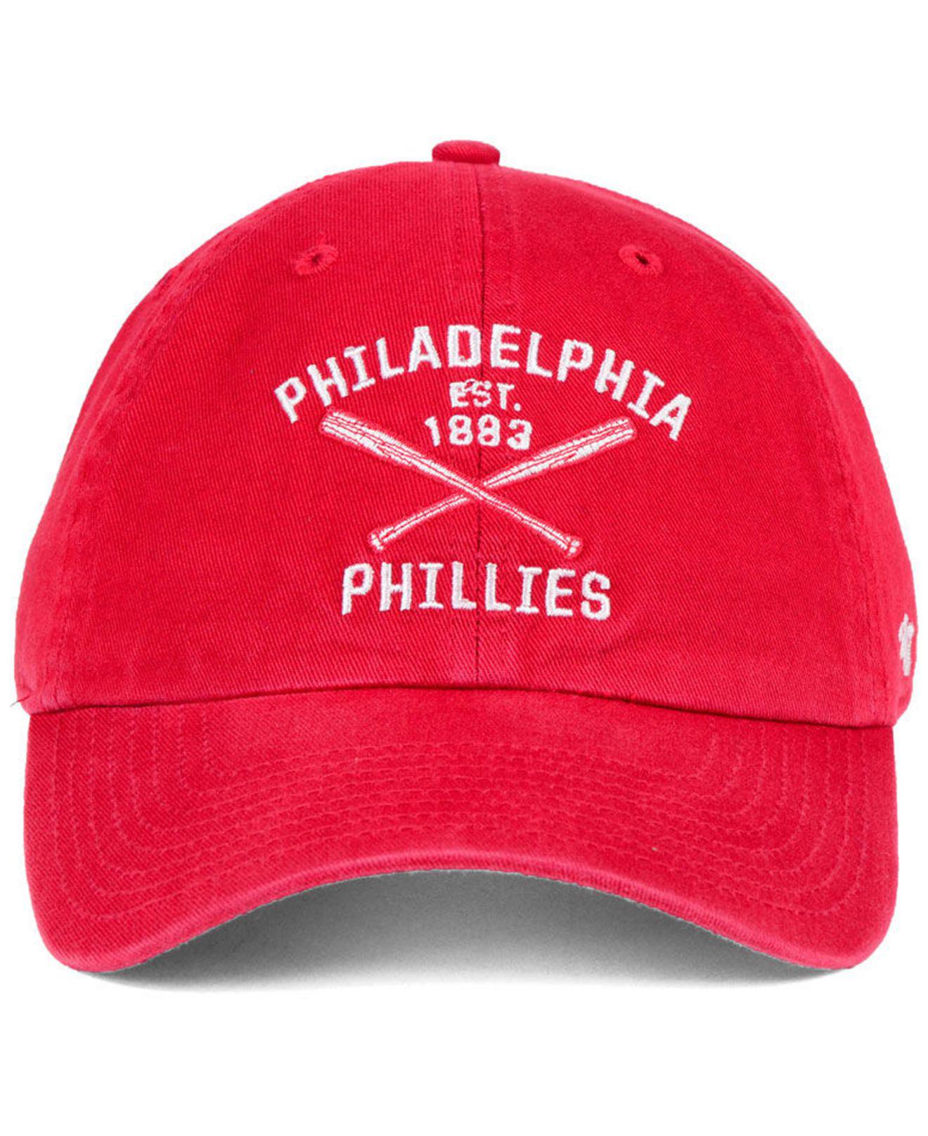 47 Brand Philadelphia Phillies P Basecap Cap Rot Kappe Baseballcap Cleanup