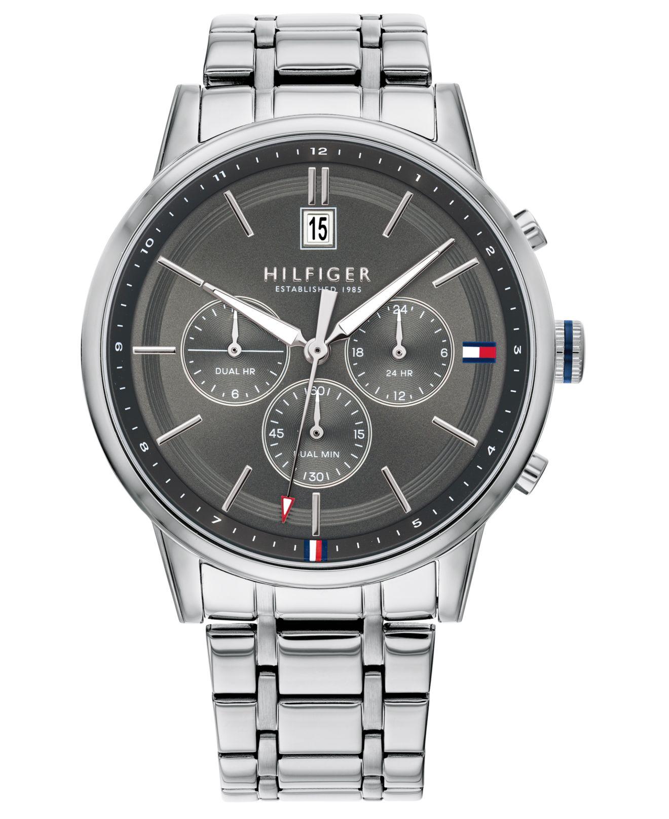 Tommy Hilfiger Stainless Steel Chainlink Watch in Silver (Metallic