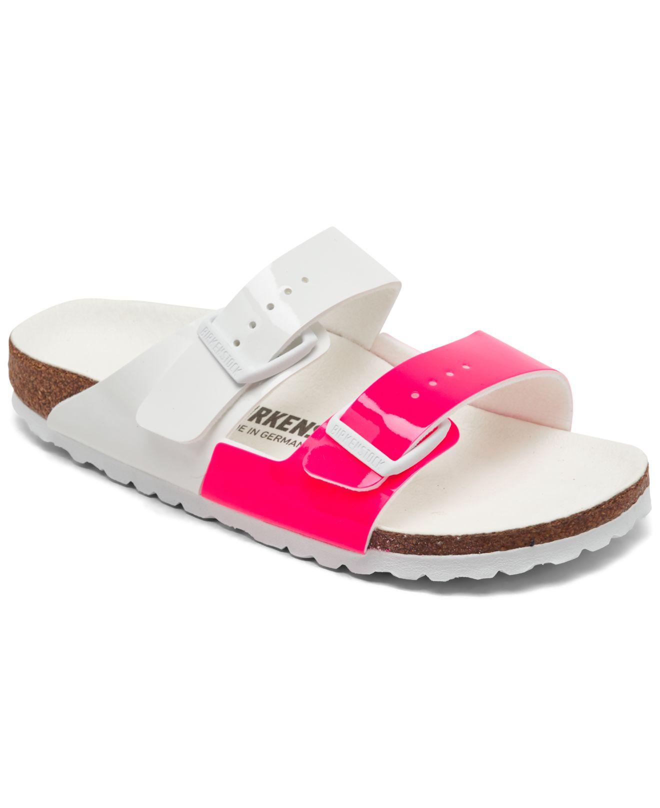 Birkenstock Arizona Split Birko-flor Sandals From Finish Line in Pink | Lyst
