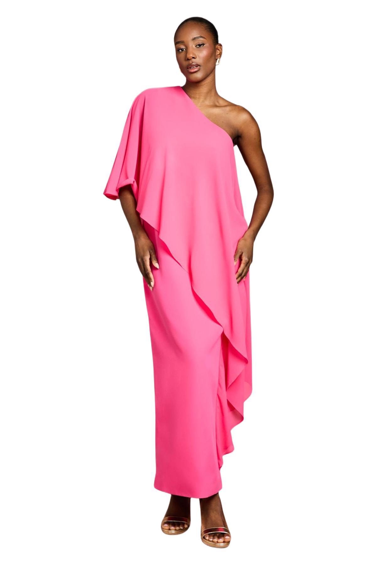 blush pink pencil dress ASOS DESIGN off shoulder pleat waist detail pencil midi dress in blush pink