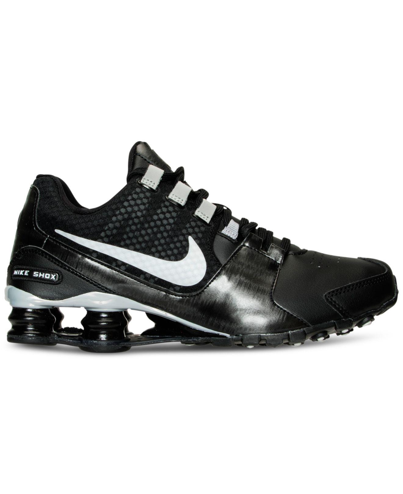 Nike Leather Shox Avenue Running Sneakers From Finish Line in Black - Lyst