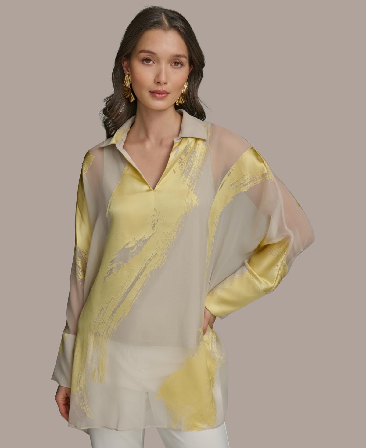 ◆Donna Karan カウルネックノースリーブガウン Twist Racerback Midi Swing Dress | DKNY