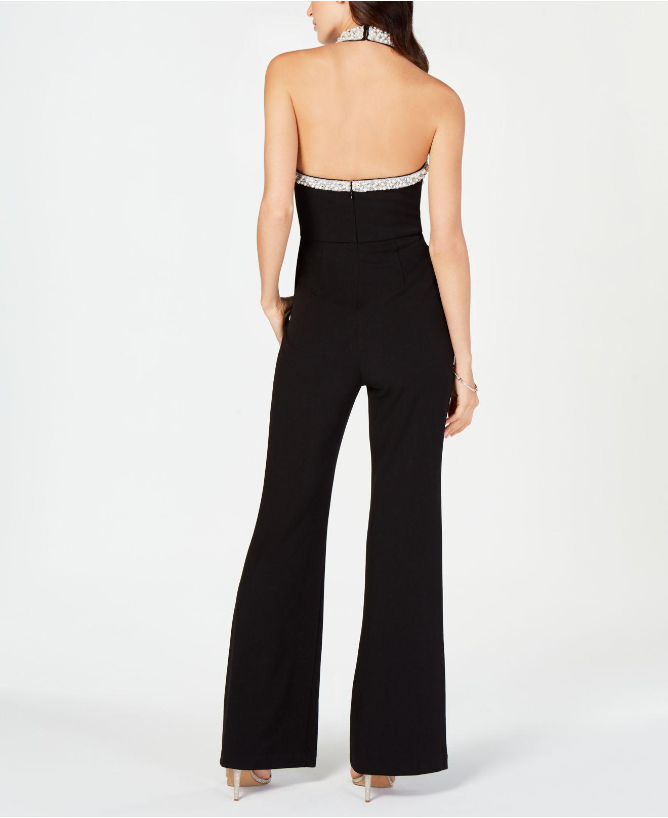 Adrianna papell beaded halter jumpsuit Clearance