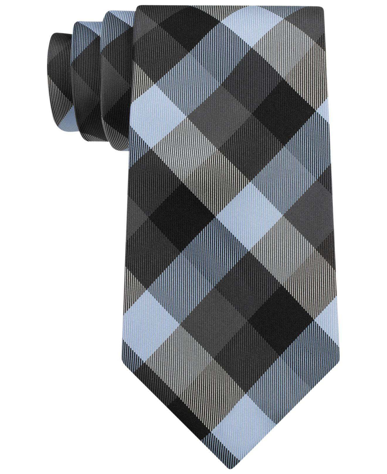 tommy hilfiger men's buffalo tartan tie