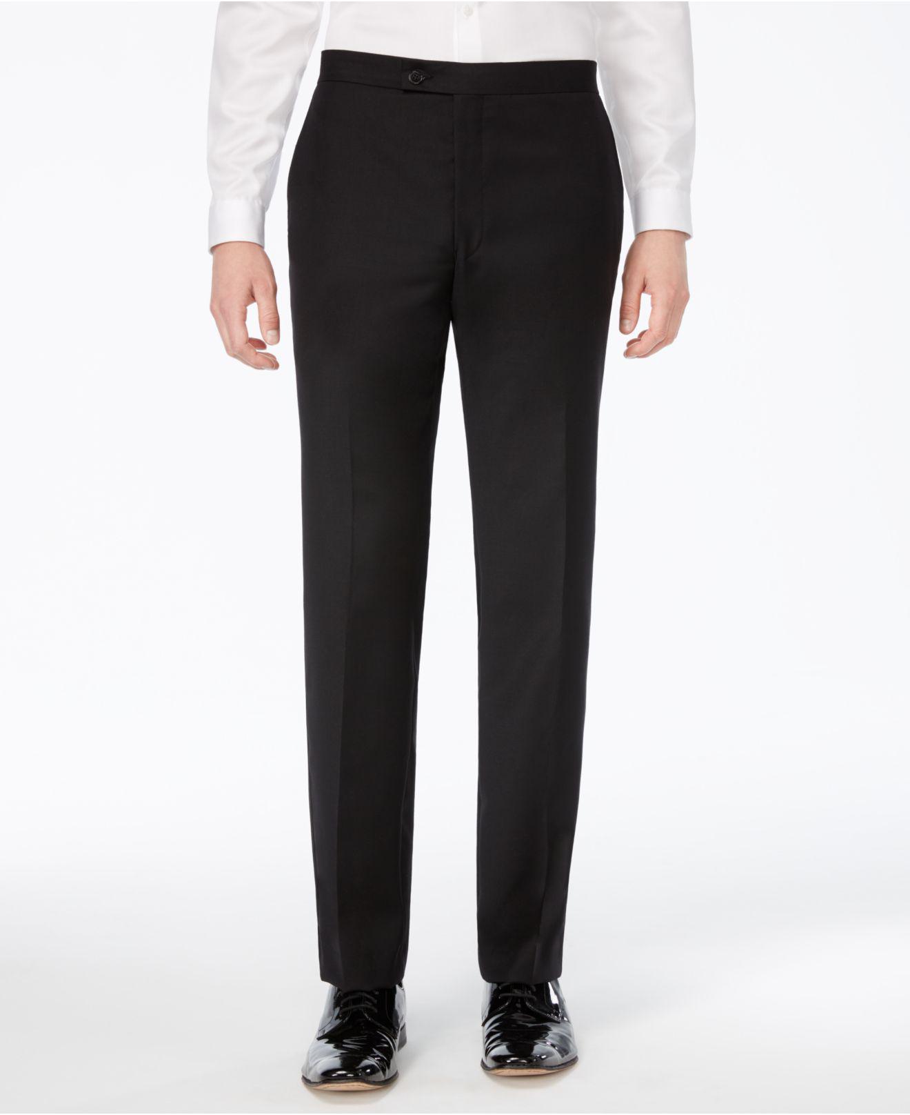 Calvin Klein Wool Tuxedo Separates, Black Pants for Men - Lyst