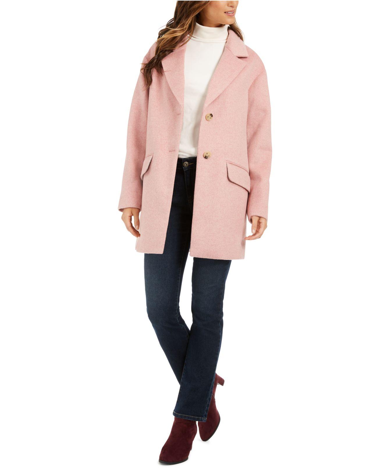 macys pink coats