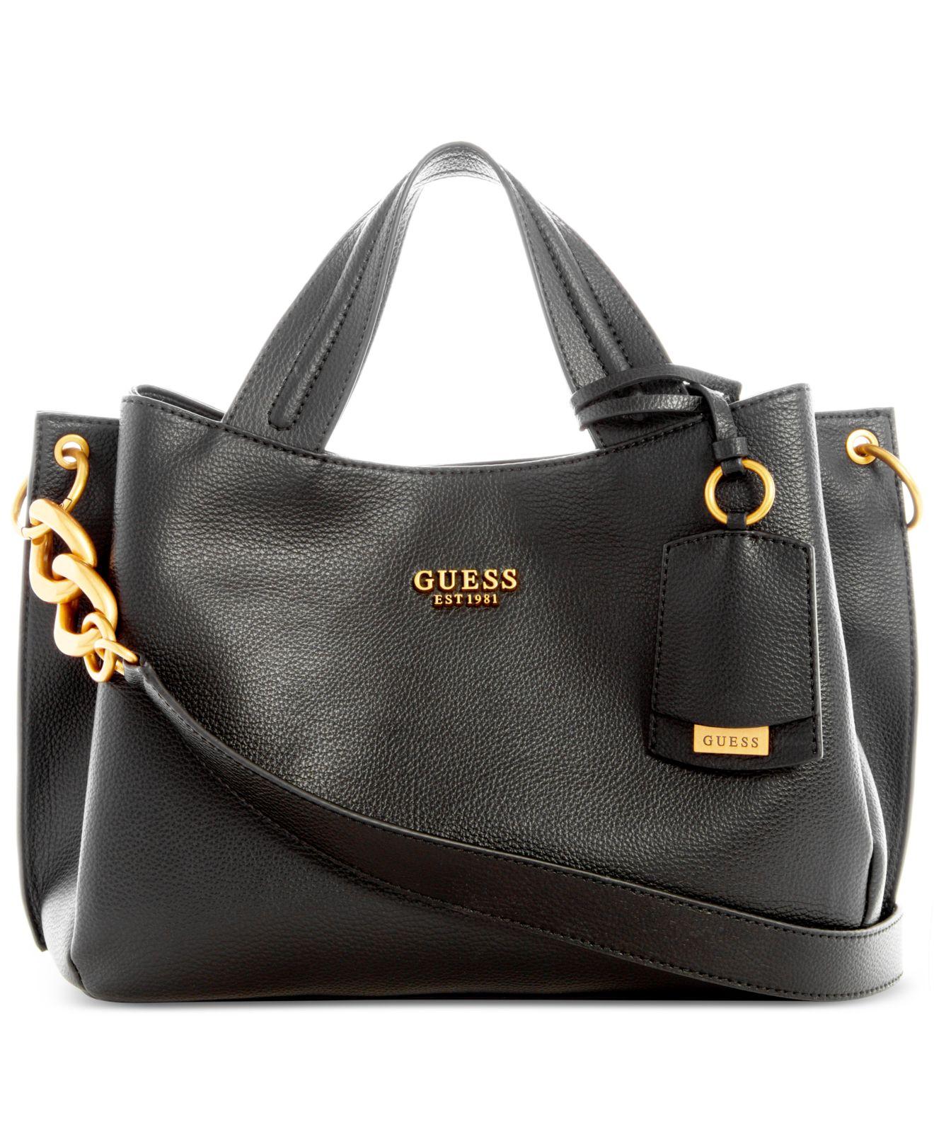 GUESS Lyndi Small Triple Compartment Girlfriend Satchel - Macy's