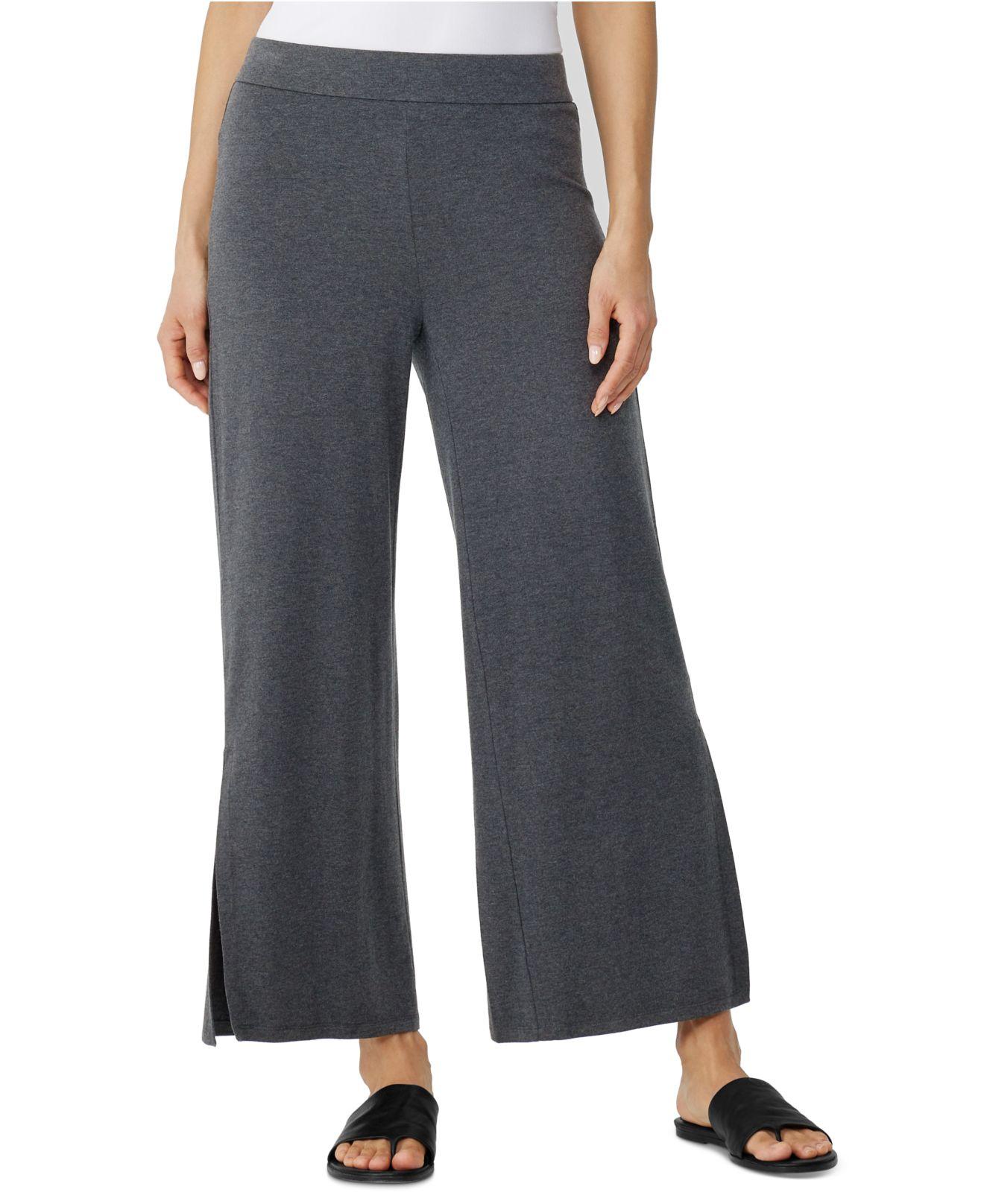 Eileen Fisher Petite Slit-hem Ankle Pants | Lyst