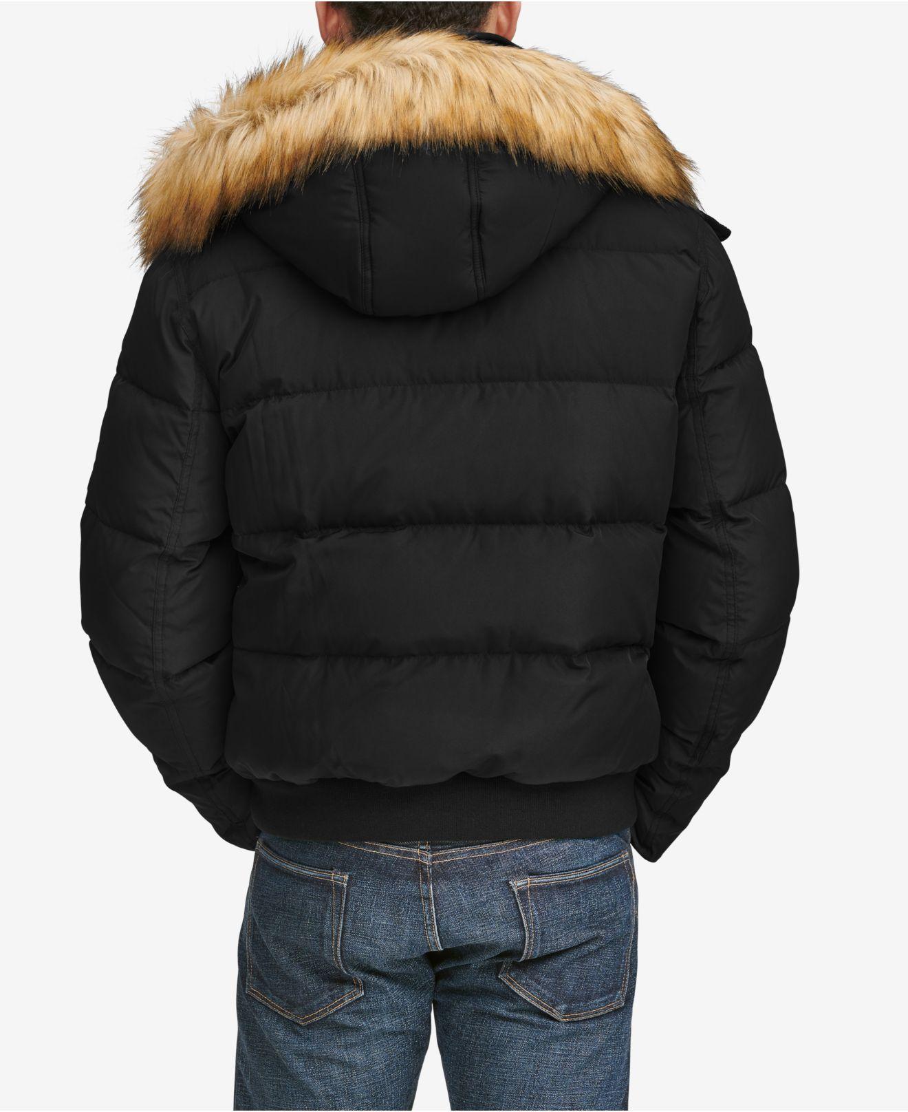 Marc new york men's clemont down jacket with removable hood Clearance