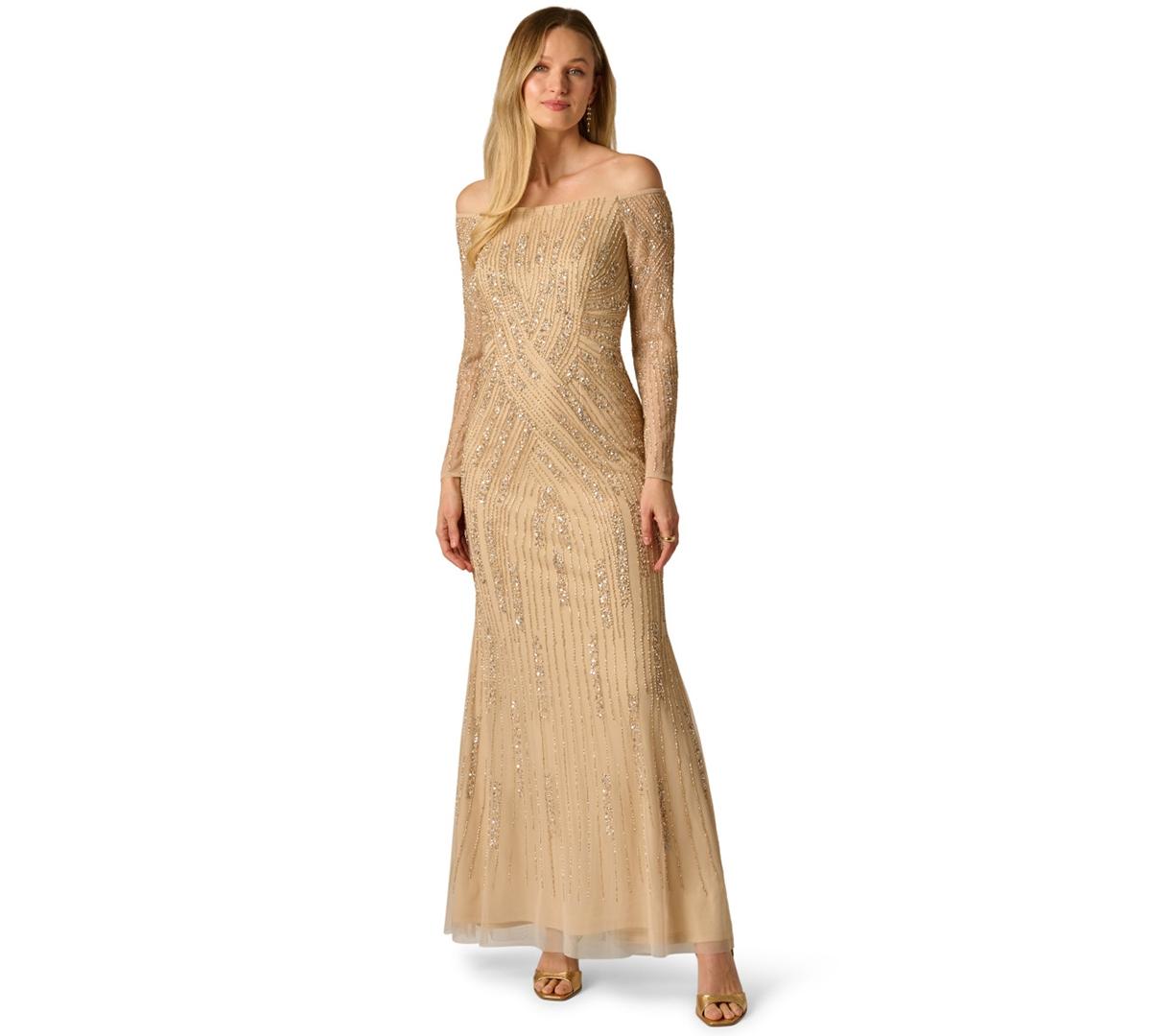 chinese dress ladies Adrianna Papell AP1E207147 Long Formal Beaded Dress main image 1