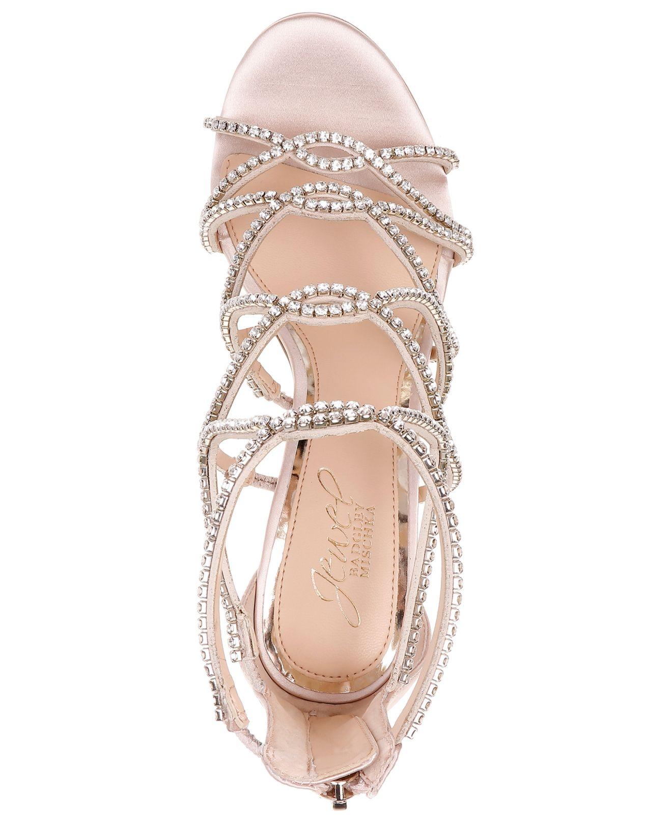 jewel by badgley mischka delancey evening sandals