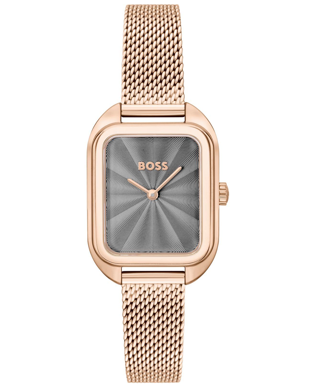 by HUGO BOSS Balley Quartz Ionic Carnation Rose Gold-tone Watch in Metallic | Lyst