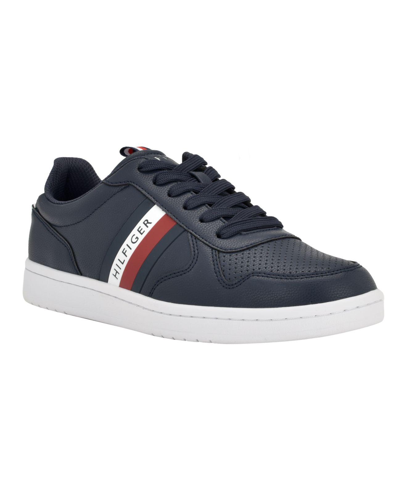 Tommy Hilfiger Lauro Perforated Detail Lace Up Sneakers in Blue for Men |  Lyst