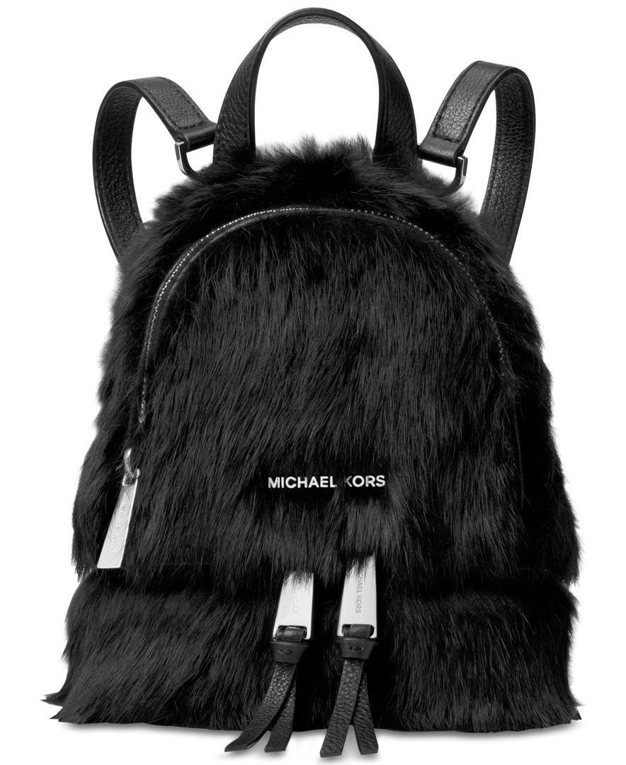 michael kors fur bag