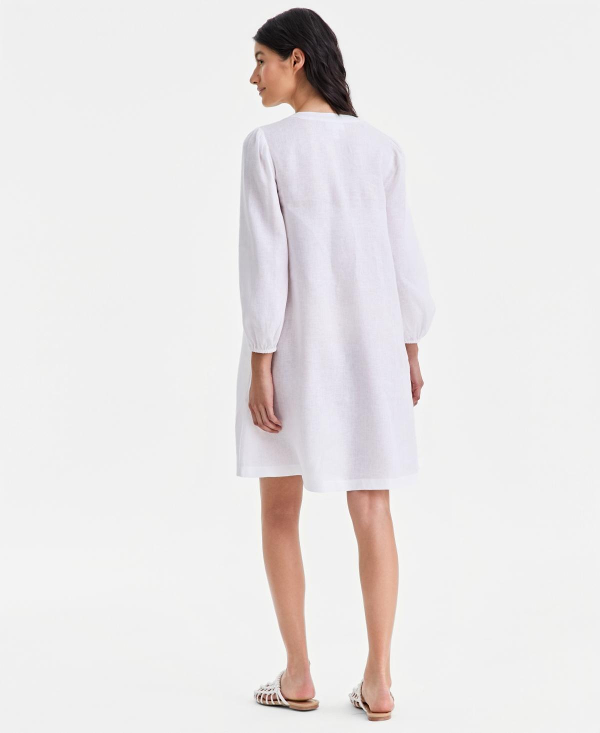 charter club a line dress Charter Club Plus Size Belted Lace A Line Dress – USAFashion main image 1