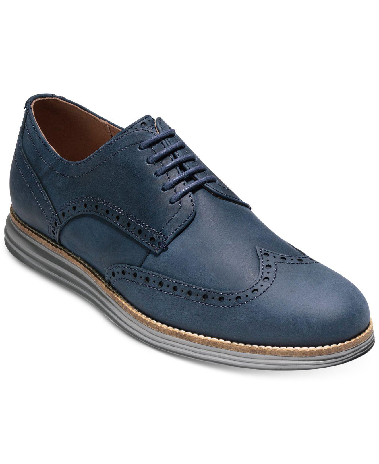 Cole Haan Leather Men's Original Grand Wing Oxfords in Blue for Men - Lyst