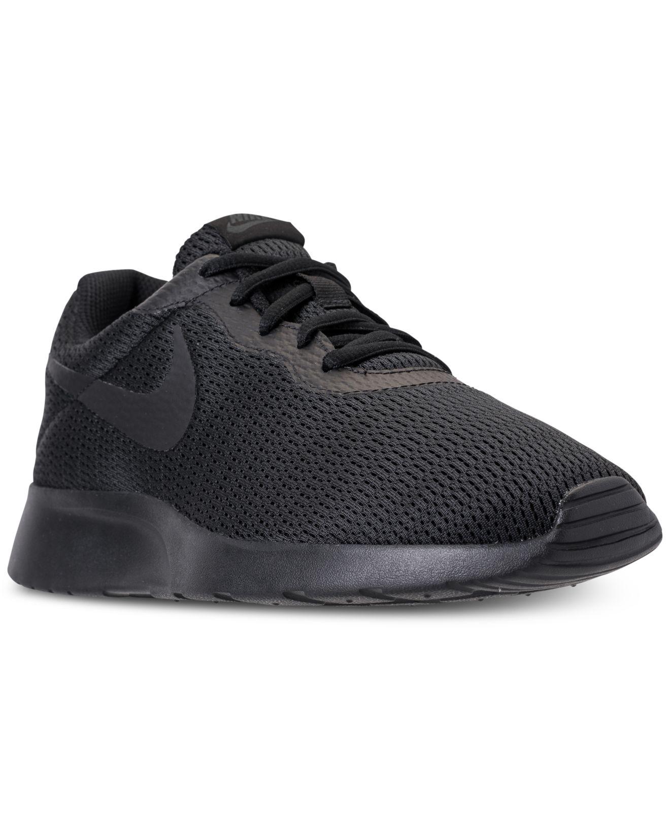 Nike Tanjun Wide Width Casual Sneakers From Finish Line in Black/Anthracite- Black (Black) for Men | Lyst