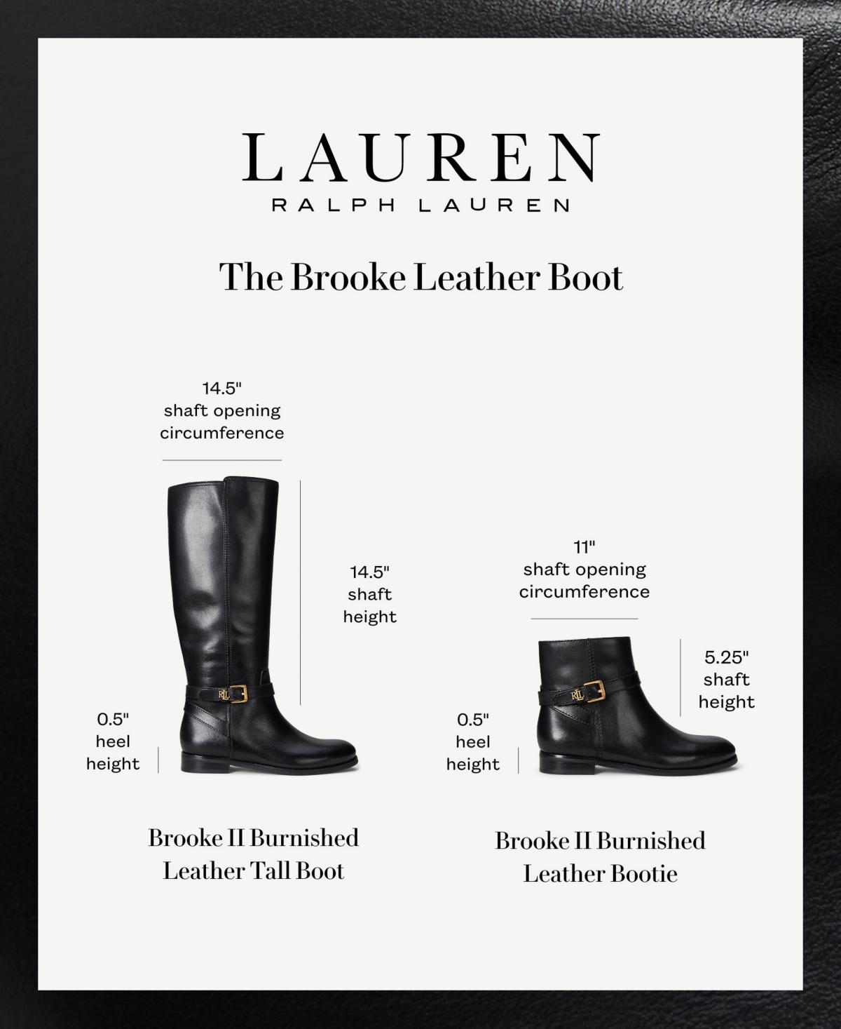 Ralph Lauren Brooke Ii Burnished Leather Tall Boots in Black | Lyst