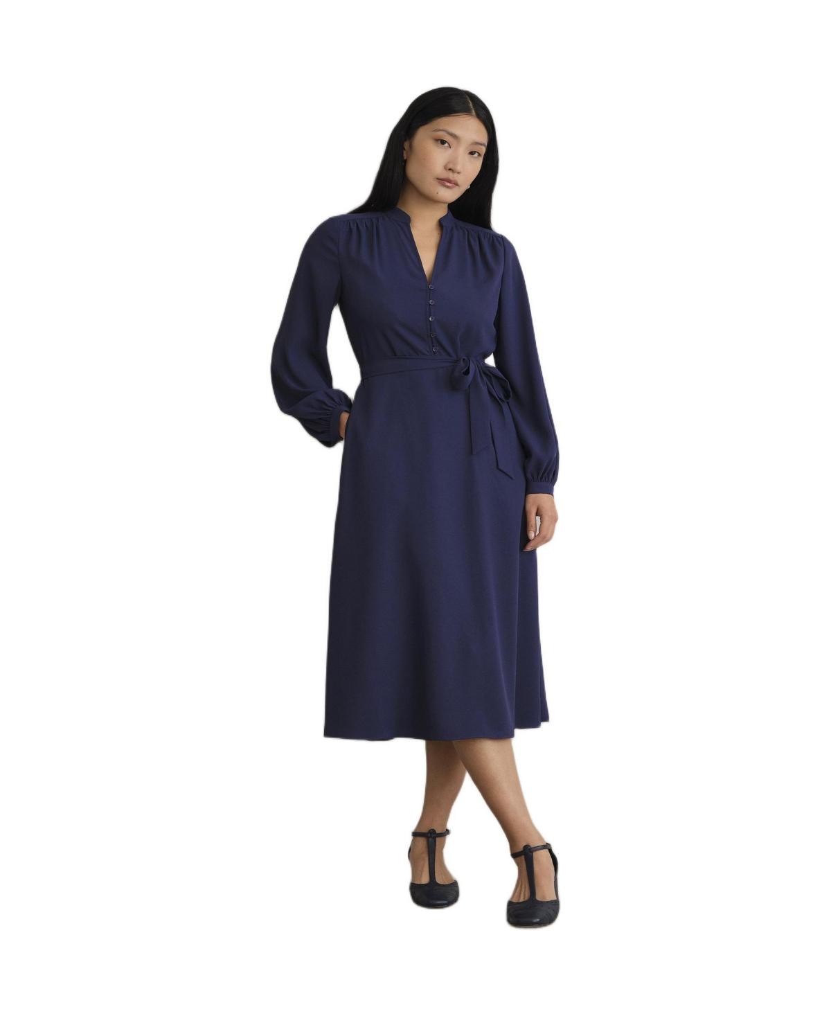 chinese dress ladies A Touch Of Class Cobalt Blue Long Sleeve Bodycon Wrap Midi/Maxi Dress