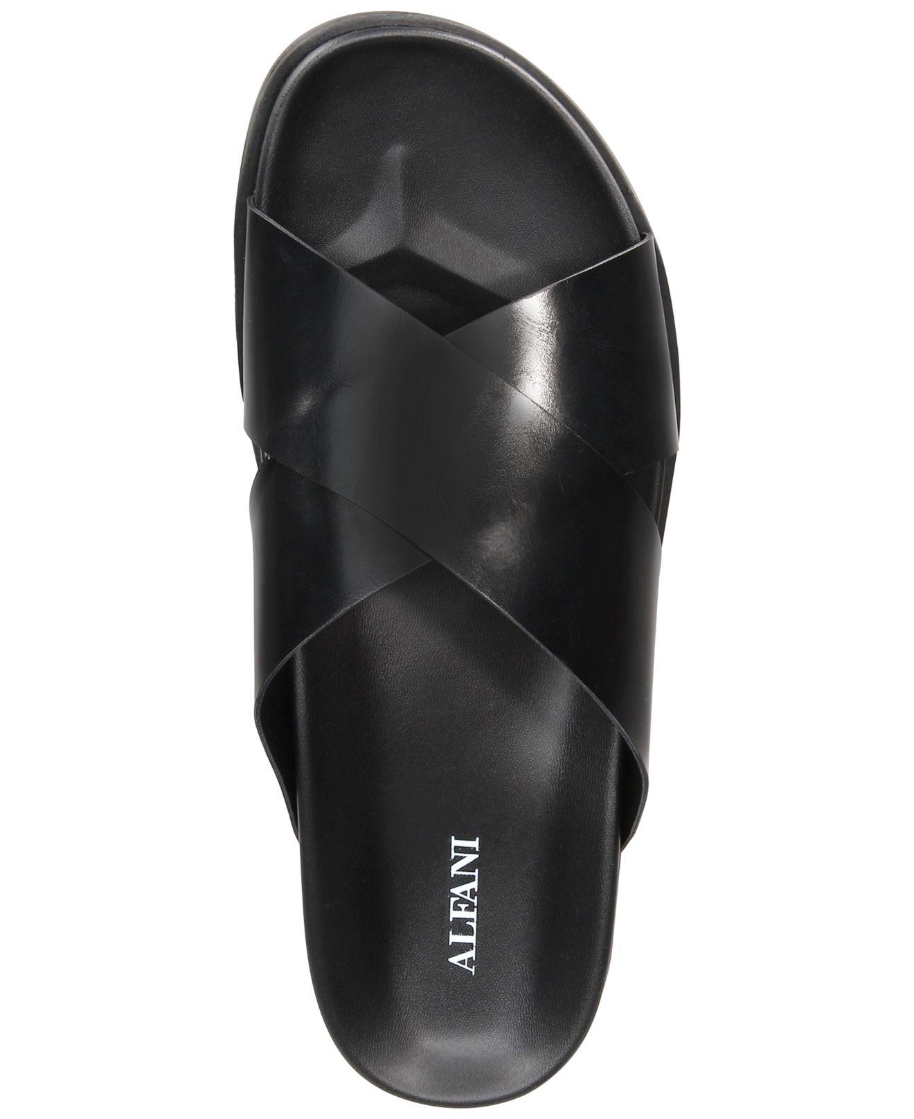 Alfani Whitter Cross Sandals, Created For Macy's in Black for Men | Lyst