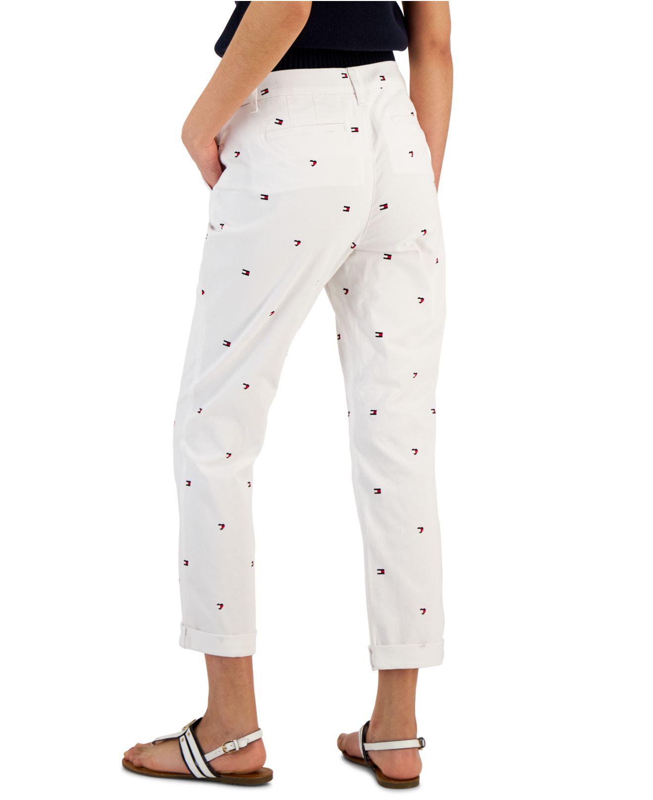 Tommy Hilfiger Hampton Heart Flag Chino Pants in White | Lyst
