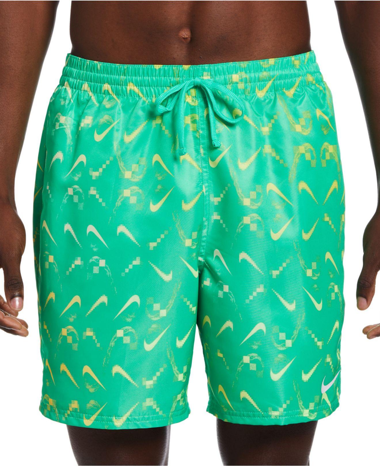 Nike Lap Digi Swoosh Ombré Logo-print 7" Swim Trunks in Green for Men | Lyst