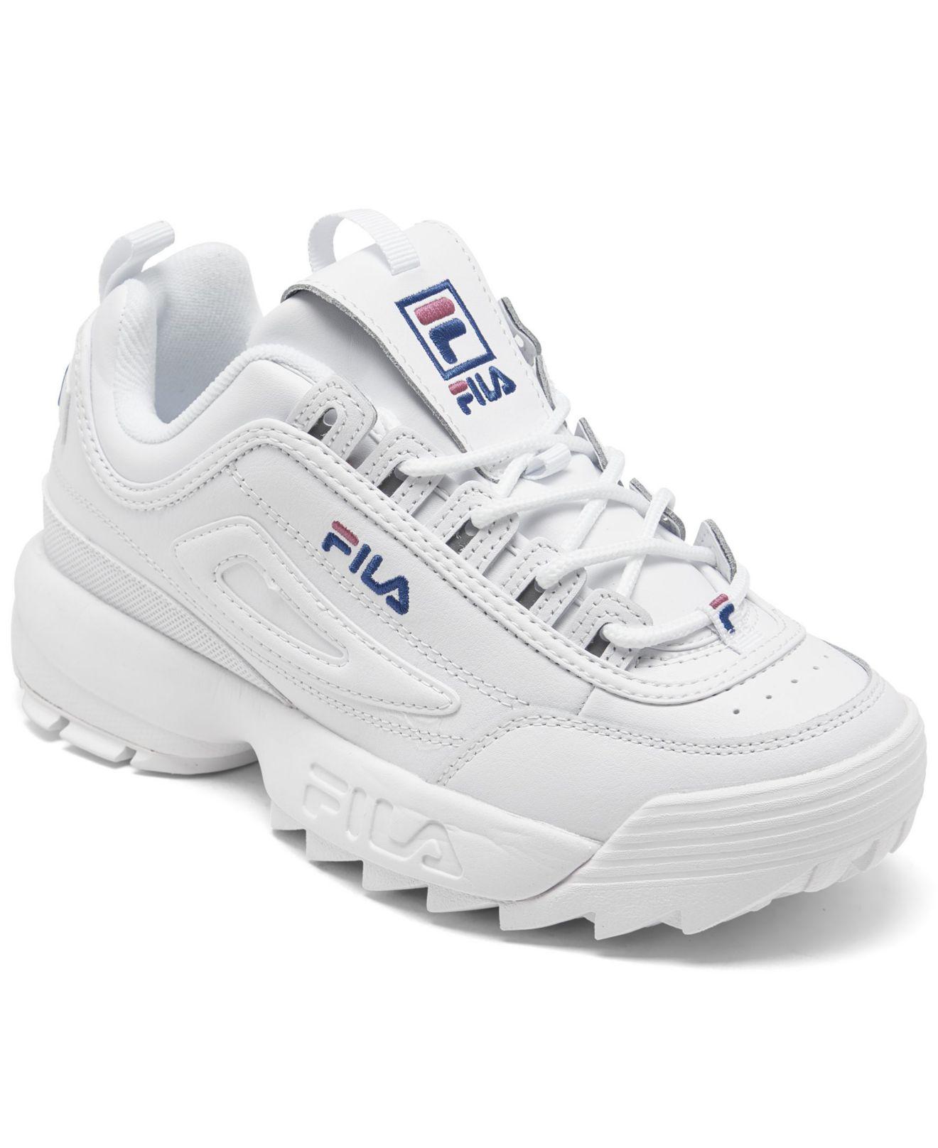 Fila Leather Disruptor Ii Premium Casual Athletic Sneakers From Finish ...