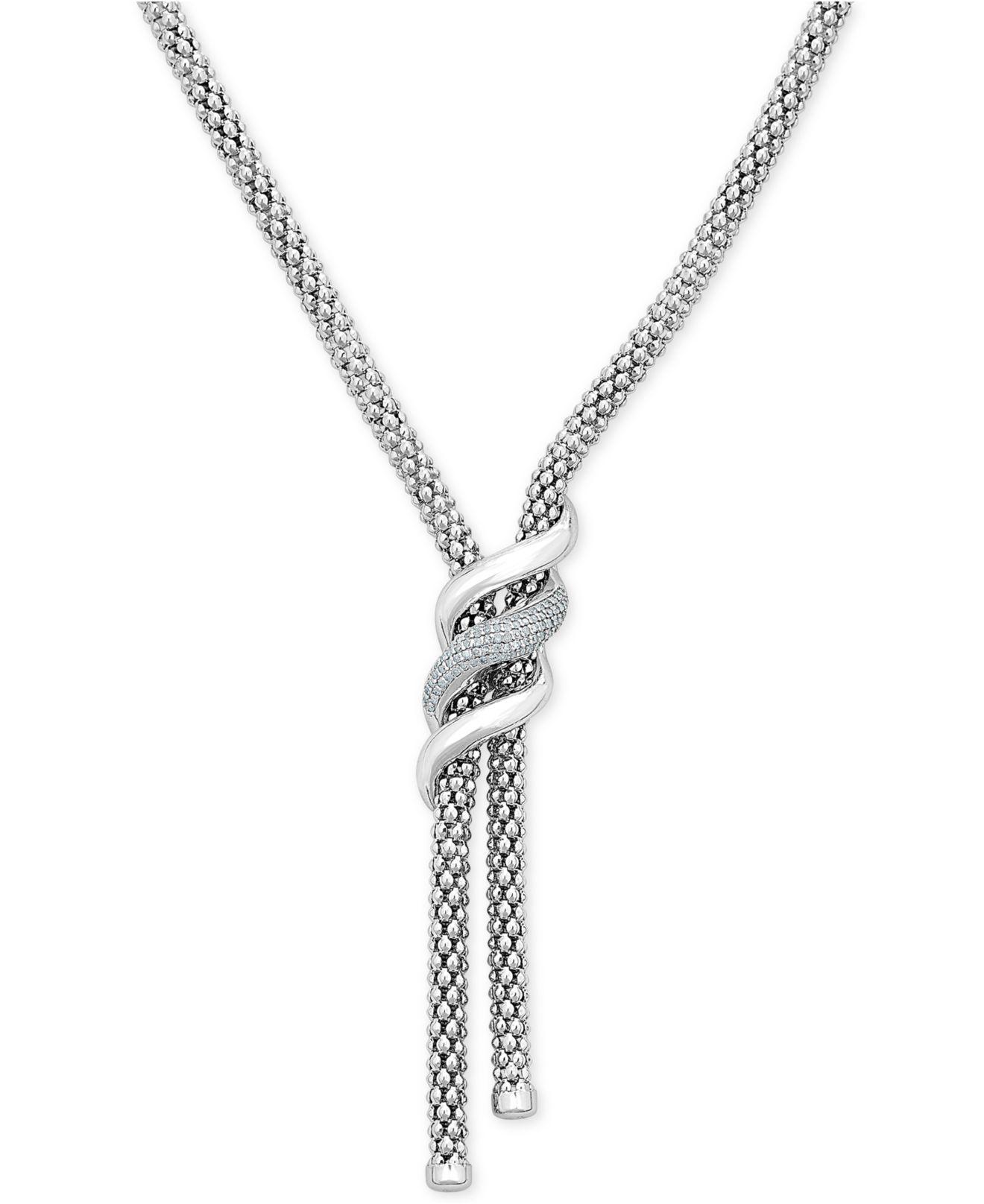 Stainless Steel Polished Fancy Swirl Pendant Necklace