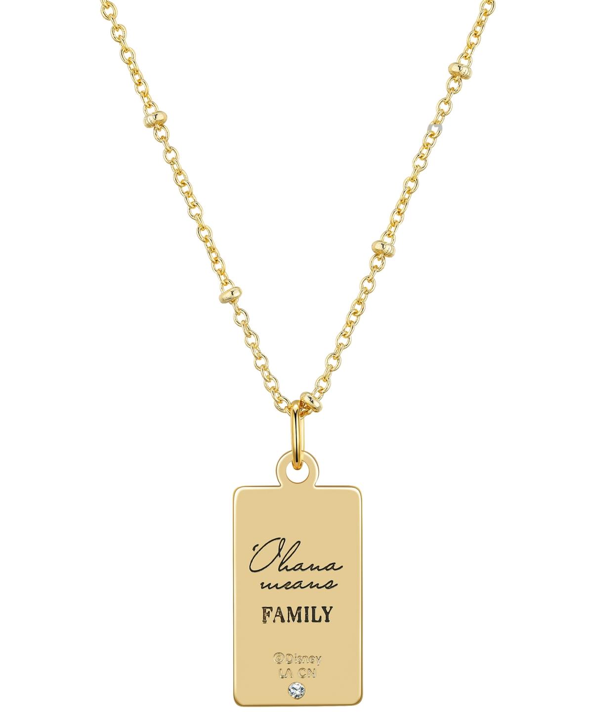 Buy Disney Couture Kingdom - Lilo & Stitch - Silhouette Necklace Yellow Gold  - MyDeal