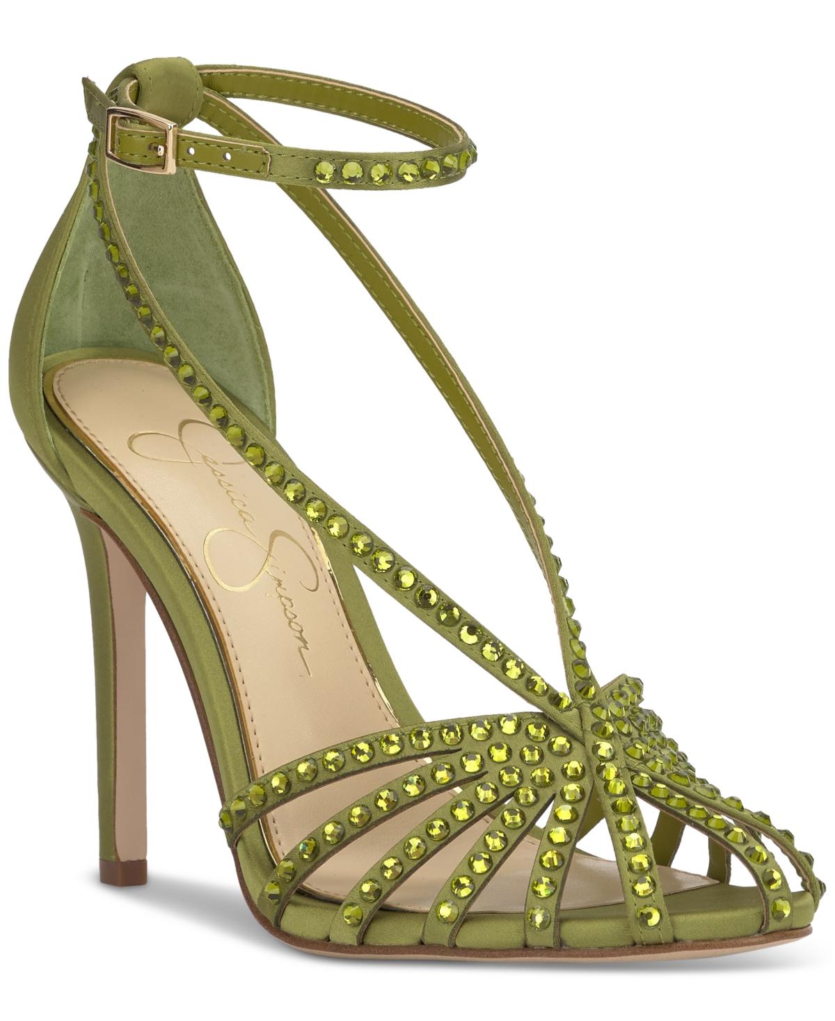UNIQUE Sandalo donna verde in pelle CIABATTA