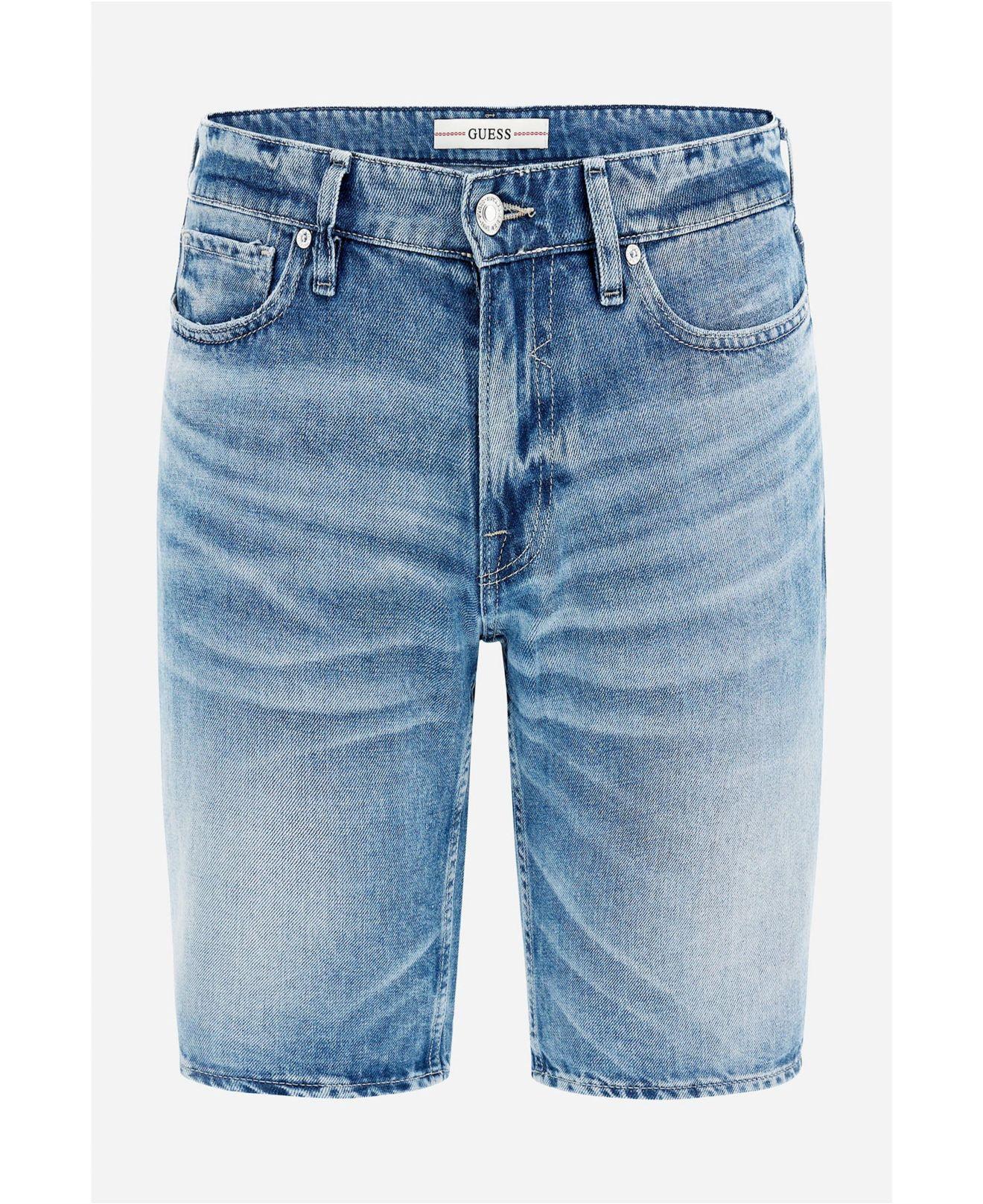 Guess Eco Sonny Denim Shorts in Blue for Men Lyst
